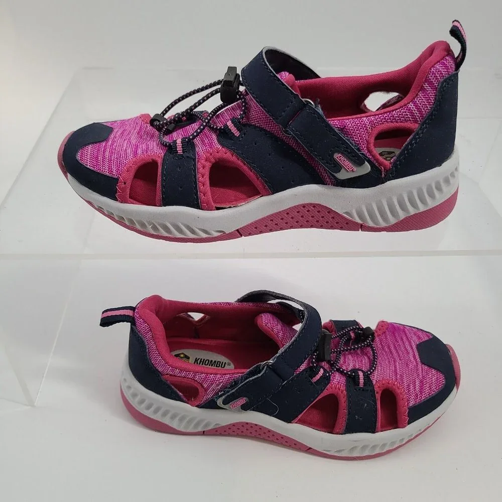 Khombu‎ Skylor Closed Toe Athletic Sandals Navy/Pink 277041 Girls Youth Size 1